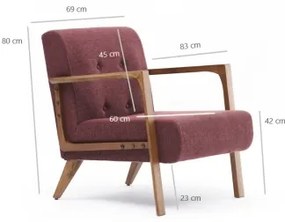 Kreslo DELI červené