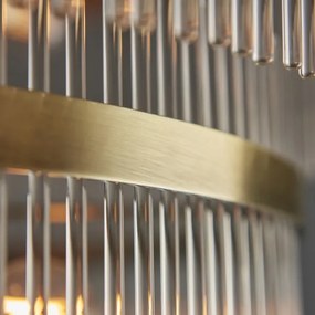 Endon 112793 - Luster na reťazi MARIETTA GRAND 21xE14/6W/230V mosadz/číra