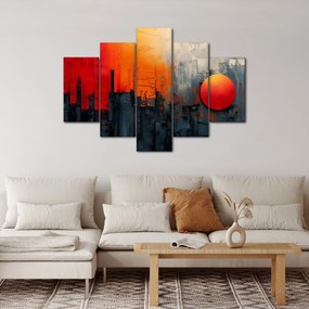 Obraz - Abstraktná maľba mesta (150x105 cm)