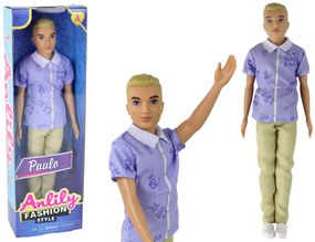 Lean Toys Bábika Chlapec – Paulo s blond vlasmi