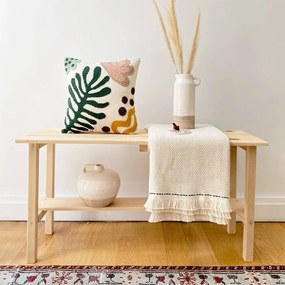 Obliečka na vankúš s prímesou ľanu Joynodes Lotus, 43 x 43 cm