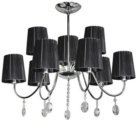 Candellux Luster na tyči SORENTO 9xE14/40W/230V čierna CA0499