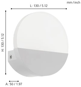 Eglo 96039 - LED nástenné svietidlo METRASS 1 1xLED/4,5W/230V