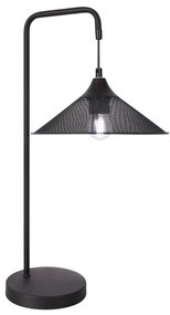 CLX Priemyselná stolová lampa COMO, 1xE27, 40W, čierna