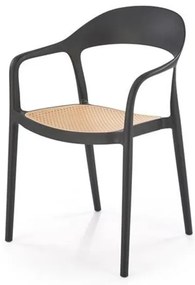 Halmar Plastová stohovateľná jedálenská stolička K530 - černá