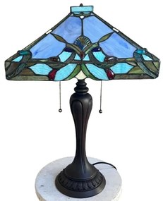Lampa s retiazkami Tiffany vitráž kolekcia BLUE Ø36*60