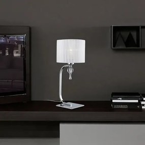 Retro stolová lampa Impress biele