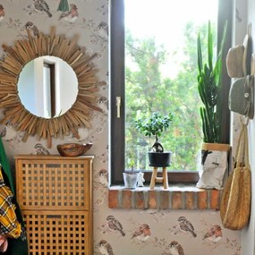 Tapeta vtáky béžová 280×50 cm