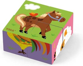 Puzzle kocky Viga 50835 farma