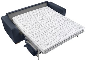 Tmavomodrá menčestrová rozkladacia pohovka 225 cm Augustin – Bobochic Paris