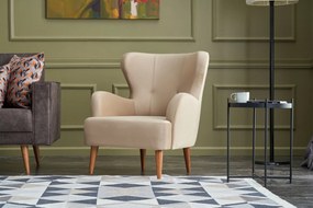 Křeslo Karina samet krémové