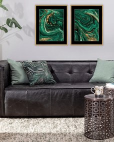 Obraz Abstract Green&amp;Gold II 40 x 50cm