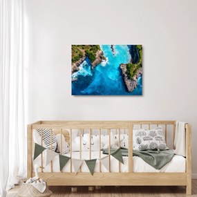 Sklenený obraz - Zátoka na Bali (70x50 cm)