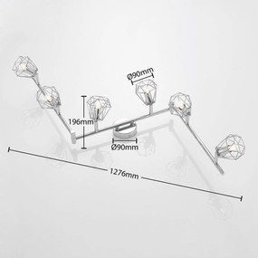 Lindby Giada stropné LED svietidlo šesť-plameňové