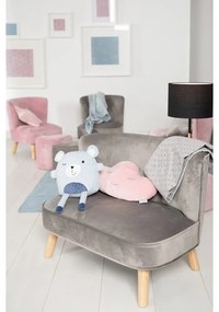 Svetlosivá zamatová detská pohovka 70 cm Lil Sofa – Roba