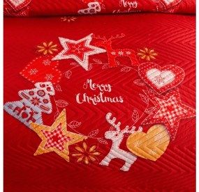 Prehoz na posteľ RETRO RENDEER, červený Rozmer: 220 x 240 cm