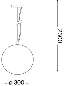 Ideal Lux - Luster na lanku MAPA 1xE27/42W/230V pr. 30 cm zlatá/dymová