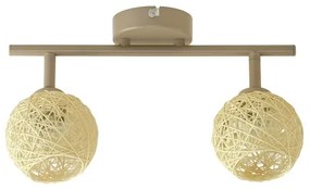 Bodové svietidlo DEX 2xE14/10W/230V béžová/krémová