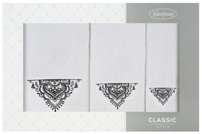 EUROFIRANY FROTÉ UTERÁK LAURA SADA 1KS 30X50 CM, 1KS 50X90 CM, 1KS 70X140 CM BIELA