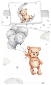 Obliečky do postieľky Medvedík baby , 100x135 / 40x60 cm