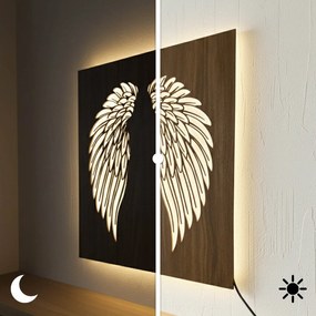 SENTOP | LED drevený obraz – Anjelske krídla | Podsvietená nástenná dekorácia od | SENTOP LED0501