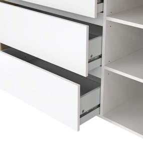 Biela/v prírodnej farbe komoda v dekore duba 119x84x48 cm Next – Tvilum