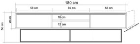 TV stolík/skrinka Rody 180. Vlastná spoľahlivá doprava až k Vám domov. 1067132