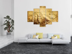 Obraz - Stará mapa (150x105 cm)