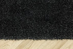 Koberec Shaggy Silky 78 čierny / sivý