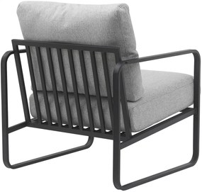 Kreslo Manea - látka / kov - Svetlo sivá