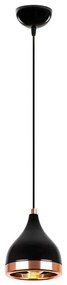 Závesné svietidlo na lanku YILDO 1xE27/40W/230V čierna/medená
