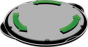 BAMA Servírovací otočný tanier s poklopom Barva: hnědá