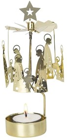Pluto Design Rotujúci svietnik Gold Holy Family