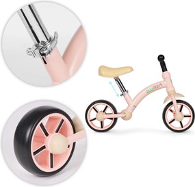 ECOTOYS Detské odrážadlo ECOTOYS, EVA kolesá s blokádou, nastaviteľné sedadlo 33–41 cm, ružové