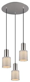 Trio - Luster na lanku WAILER 3xGU10/5W/230V šedá
