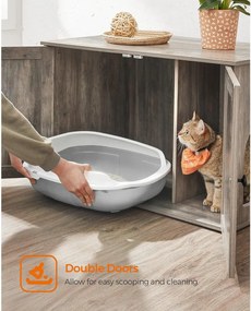 Podstielka pre mačky, skrinka na toaletu pre mačky, greige