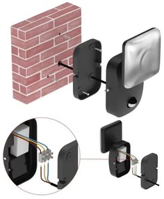 LED Vonkajšie flexibilné nástenné svietidlo NIKA LED/12,5W/230V IP44