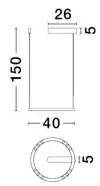 Moderný luster Lunette 40