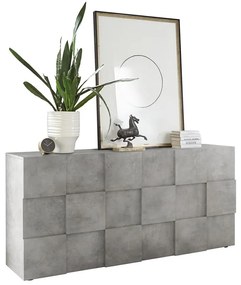 Komoda SERIAN betónovo sivá