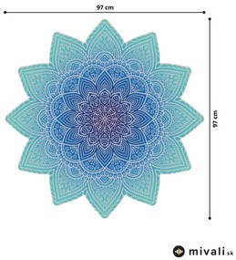 Samolepky na stenu - Mandala zeleno-modrá