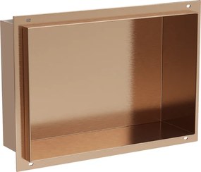 Mexen X-Wall-NR, polica na zapustenie bez príruby 30 x 20 cm, medená matná - 19C1302010