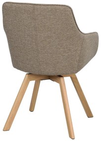 Béžové čalúnené jedálenské kreslá v súprave 2 ks Alison – Rowico