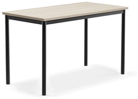 Stôl SONITUS PLUS, 1200x600x720 mm, akustický HPL - jaseň, antracit