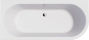 Asymetrická vaňa Eternity Corner 165 x 75 cm ľavá s/zint.obal s/syfom biela