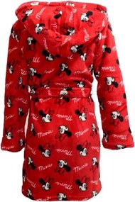 Detský / dievčenský župan s kapucňou Minnie Mouse - Disney - červený, 98 / 110