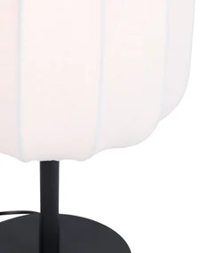 Japandi stolná lampa čierna s bielou - Madleine