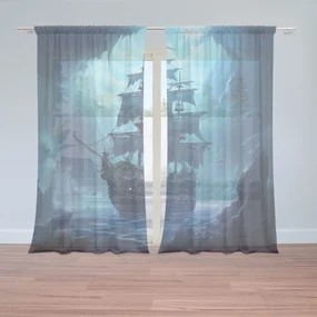 Sablio Záclony Plachetnica v priepasti: 2ks 150x250cm