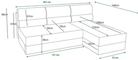 Rohová sedacia súprava Radiant L1 (tmavomodrá) (P). Vlastná spoľahlivá doprava až k Vám domov. 1057446