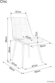 SI Elegantná stolička Brego Kashmir béžová