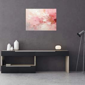 Sklenený obraz - Ružový abstrakt (70x50 cm)